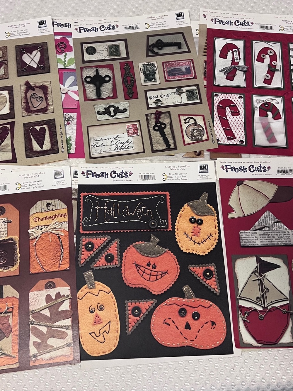 EK Success Fresh Cuts Rebecca Sower Scrapbook Embellishments Lot 26 Vintage Y2K